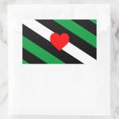 Leather Boi Pride Flag Rechteckiger Aufkleber (Tasche)
