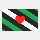 Leather Boi Pride Flag Rechteckiger Aufkleber (Vorderseite)