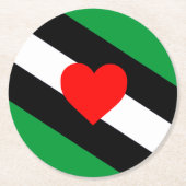 Leather Boi Pride Flag Runder Pappuntersetzer (Vorderseite)