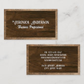 Leather Border | Holzkörner Visitenkarte (Vorne/Hinten)