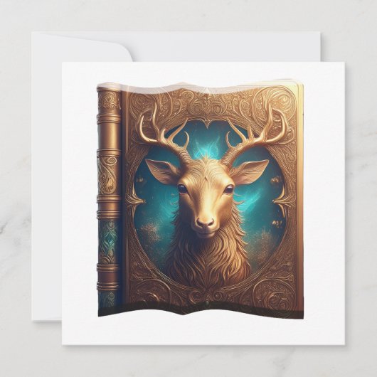 Leather Bound Copy Of A Deer Hunting Guide Einladung (Vorderseite)