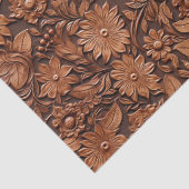 Leather Brown Floral Seidenpapier (Detail)