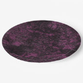 Leather Burgundy Textur Pappteller (Schrägansicht)