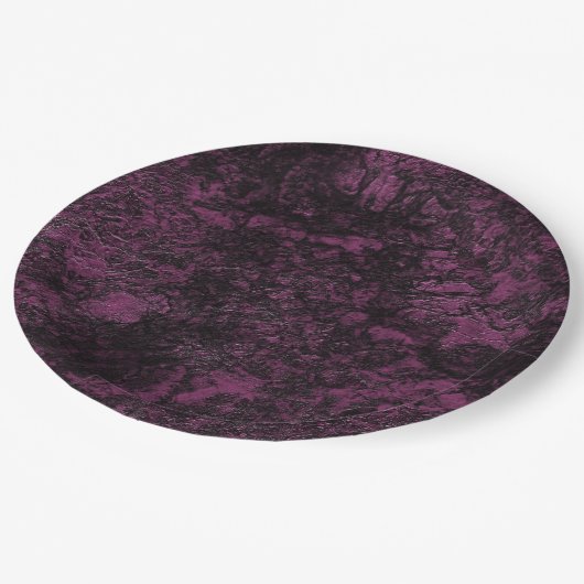 Leather Burgundy Textur Pappteller (Schrägansicht)