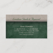 Leather Business Card 'n Süde Green Visitenkarte (Rückseite)