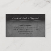 Leather Business Card 'n Süede Gray Visitenkarte (Rückseite)