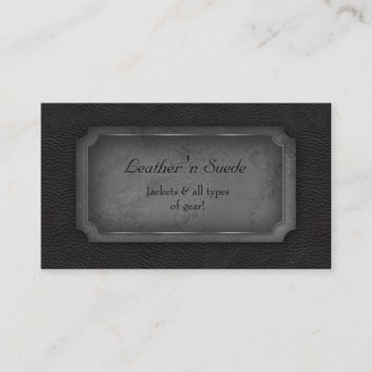 Leather Business Card 'n Süede Gray Visitenkarte (Vorderseite)