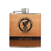 Leather Cav Flask Flachmann (Vorderseite)