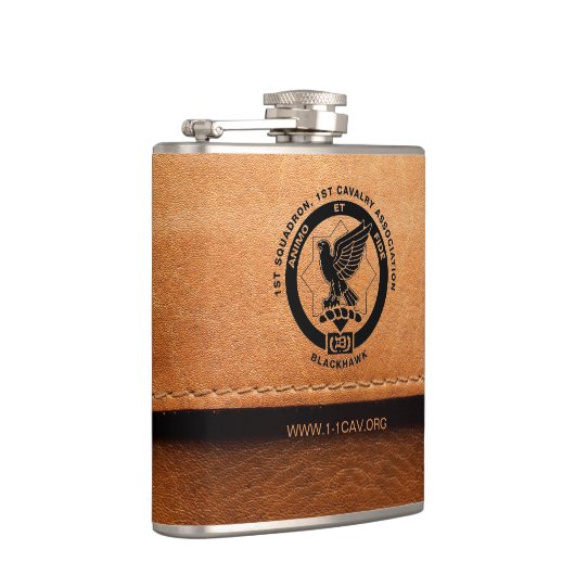 Leather Cav Flask Flachmann (Rechts)