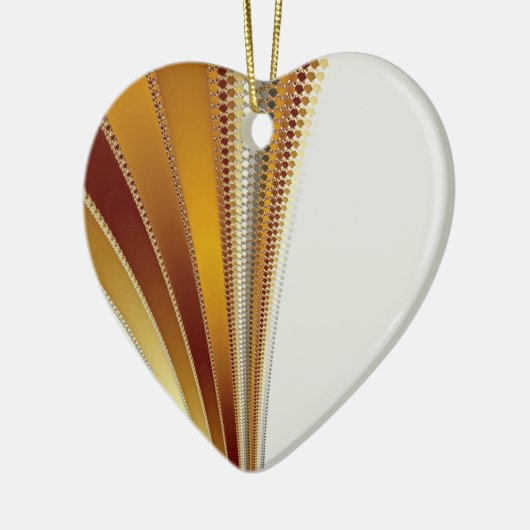 Leather Christmas Fraktal Keramik Ornament (Links)