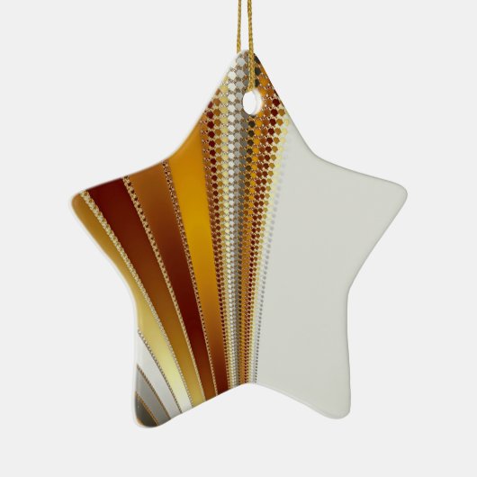 Leather Christmas Fraktal Keramikornament (Rechts)