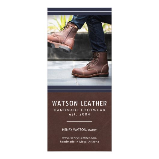 Leather Creative Marketing Rack Card Werbekarte (Vorne)