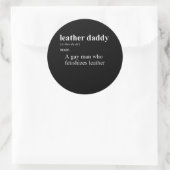 LEATHER DADDY DEFINITION RUNDER AUFKLEBER (Tasche)