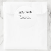 LEATHER DADDY RUNDER AUFKLEBER (Tasche)