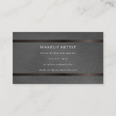 Leather Dark Metallic Trim Visitenkarte (Rückseite)