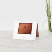 Leather des personalisierten Imitats zum 3. Jahres Karte (Rückseite)