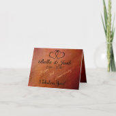 Leather des personalisierten Imitats zum 3. Jahres Karte (Vorderseite)