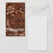 Leather Design Western Muster Earring Cards Visitenkarte (Vorne/Hinten)