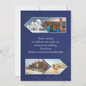 Leather Dubai Passport Wedding Save the Date Einladung (Rückseite)