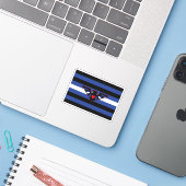 Leather Eagle Pride Flag Aufkleber (Laptop mit iPhone)