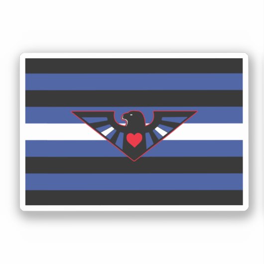 Leather Eagle Pride Flag Aufkleber (Vorderseite)