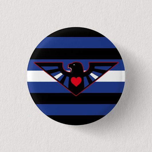 Leather Eagle Pride Flag Button (Vorderseite)