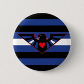 Leather Eagle Pride Flag Button (Vorderseite)