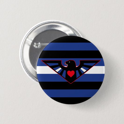 Leather Eagle Pride Flag Button (Vorne & Hinten)