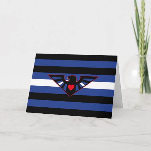 Leather Eagle Pride Flag Feiertagskarte (Vorderseite)
