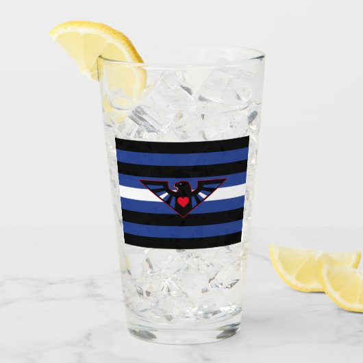 Leather Eagle Pride Flag Glas (Vorderseite Ice)
