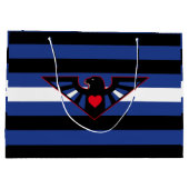 Leather Eagle Pride Flag Große Geschenktüte (Rückseite)