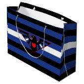 Leather Eagle Pride Flag Große Geschenktüte (Rückseite Schrägansicht)