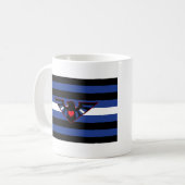 Leather Eagle Pride Flag Kaffeetasse (Vorderseite Links)