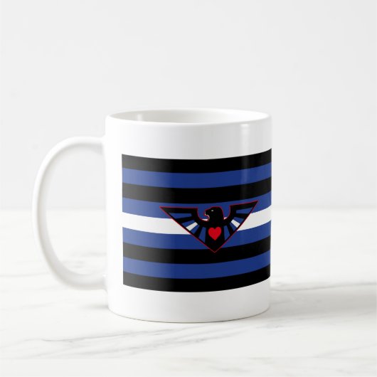 Leather Eagle Pride Flag Kaffeetasse (Links)