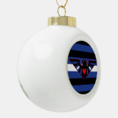 Leather Eagle Pride Flag Keramik Kugel-Ornament (Links)