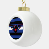 Leather Eagle Pride Flag Keramik Kugel-Ornament (Rechts)