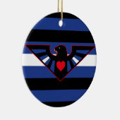 Leather Eagle Pride Flag Keramik Ornament (Rechts)