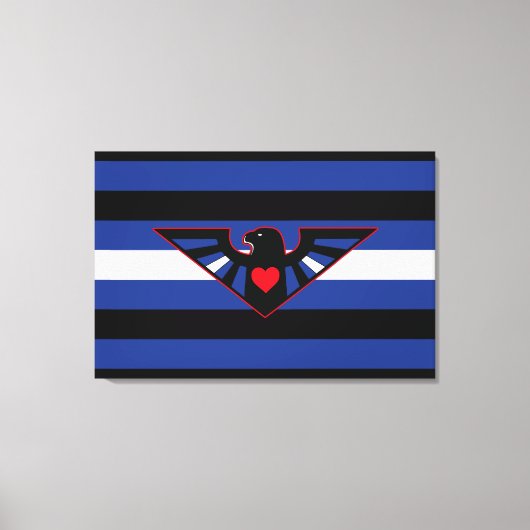 Leather Eagle Pride Flag Leinwanddruck (Vorderseite)