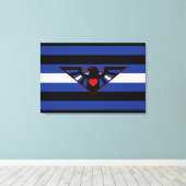 Leather Eagle Pride Flag Leinwanddruck (Insitu (Holzboden))