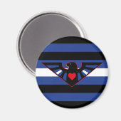Leather Eagle Pride Flag Magnet (Vorderseite/Rückseite)