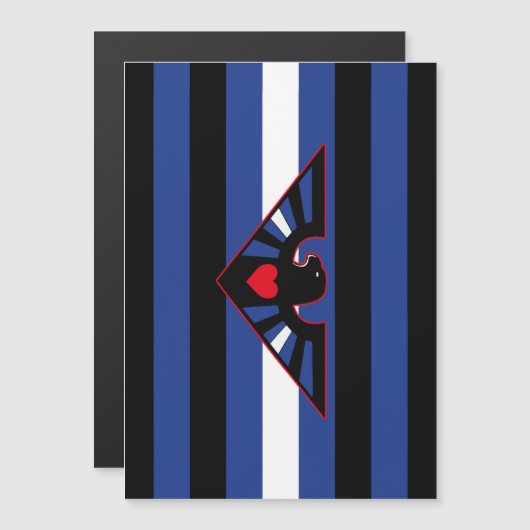 Leather Eagle Pride Flag Magneteinladung (Vorne/Hinten)