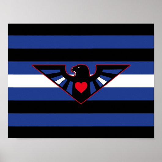 Leather Eagle Pride Flag Poster (Vorne)