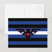Leather Eagle Pride Flag Postkarte (Vorne/Hinten)