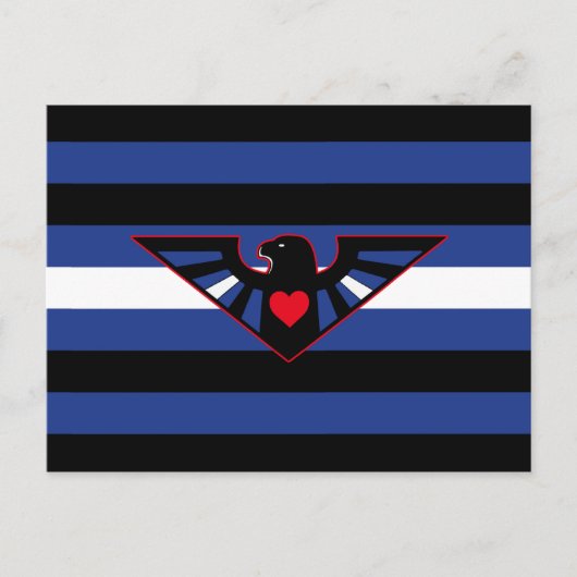 Leather Eagle Pride Flag Postkarte (Vorderseite)