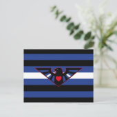 Leather Eagle Pride Flag Postkarte (Stehend Vorderseite)