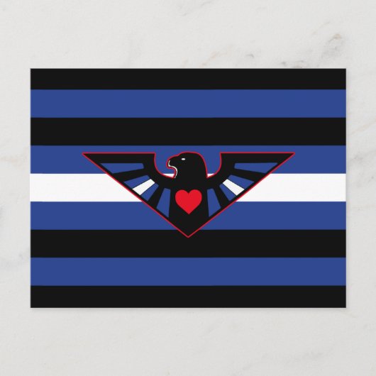 Leather Eagle Pride Flag Postkarte (Vorderseite)