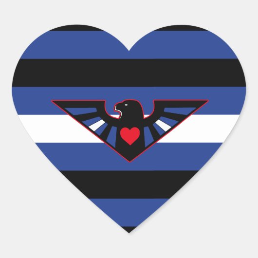 LEATHER EAGLE PRIDE Herz-Aufkleber (Vorderseite)