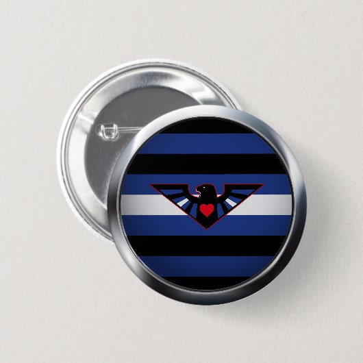 LEATHER EAGLE PRIDE MEDALLION BUTTON (Vorne & Hinten)