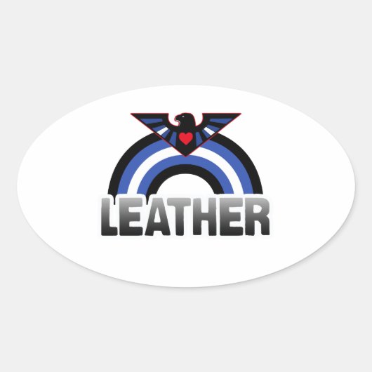 Leather Eagle Pride Ovaler Aufkleber (Vorderseite)