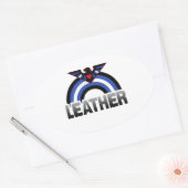 Leather Eagle Pride Ovaler Aufkleber (Umschlag)